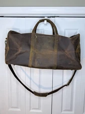 KomalC 24 Inch Leather Duffel Bags for Men and Women Travel Overnight Weekend...