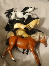 Vintage Horse (5) Lot Marchon  Accessories 1988-1995 Saddles, Combs,Oats,Trophy 