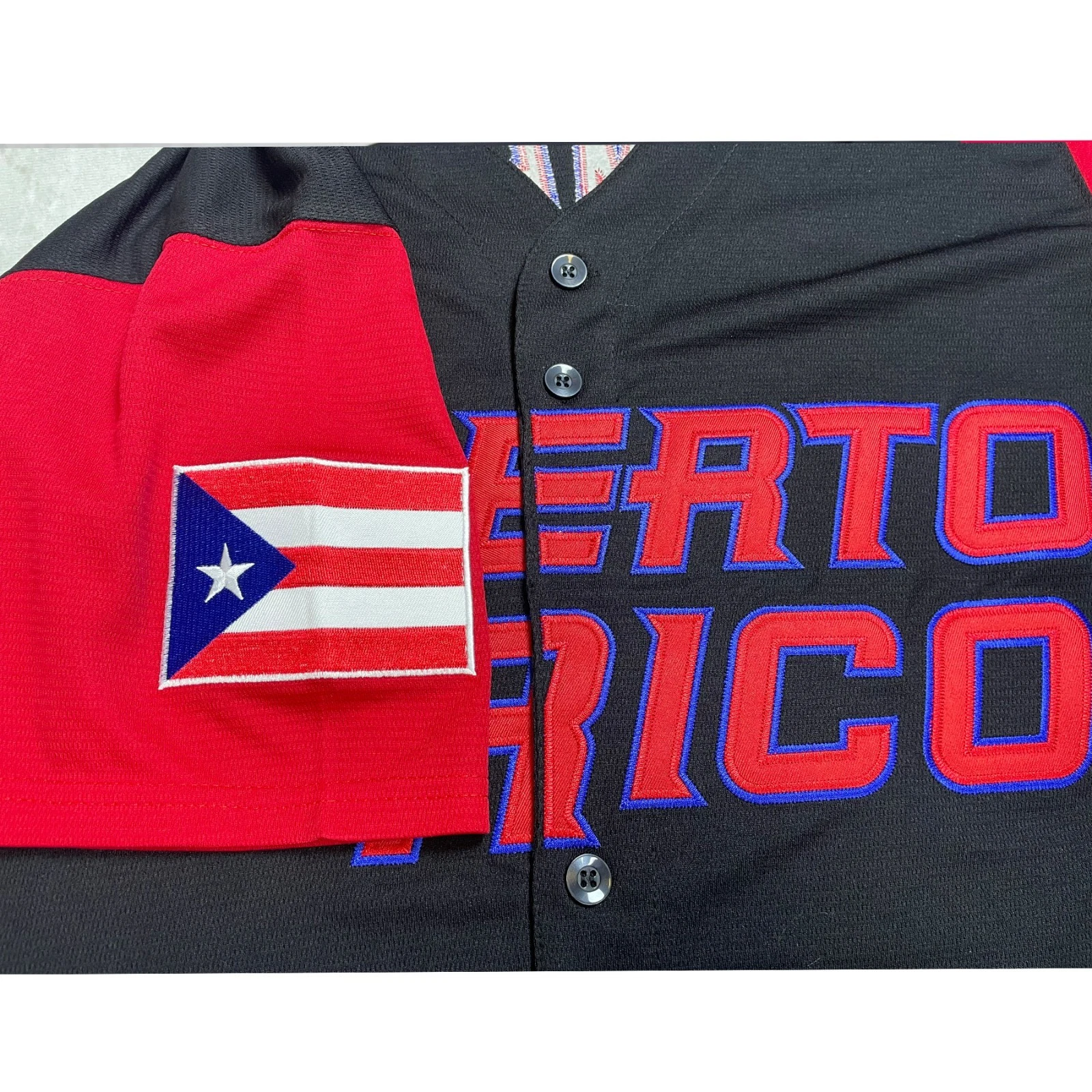 #21 Roberto Clemente Puerto Rico Black Baseball Jersey Shirt Stitched