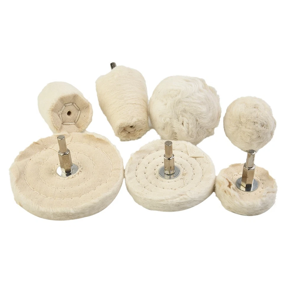 7pcs Car Polisher Polishing Buffing Pads Mop Wheel Drill Kit Aluminum Stainless - Image 4 of 4