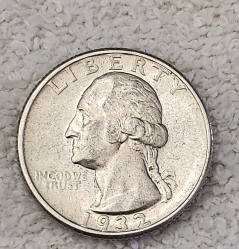 1932 (P) Washington Quarter - Almost Uncirculated 90% Silver 25C - FREE SHIPPING
