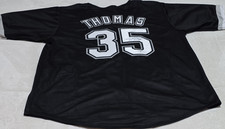 Frank Thomas Signed Chicago White Sox Black Jersey #35 JSA Certified