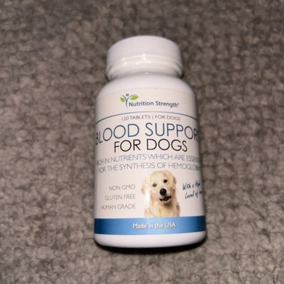 NUTRITION STRENGTH Blood Support for Dogs Iron 120 Tablets New/Sealed - 12/27