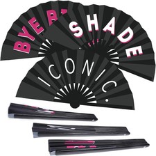 3 Pack Large Hand Fan Bamboo Folding Rave Fan Handheld Chinese Shade Iconic Fan