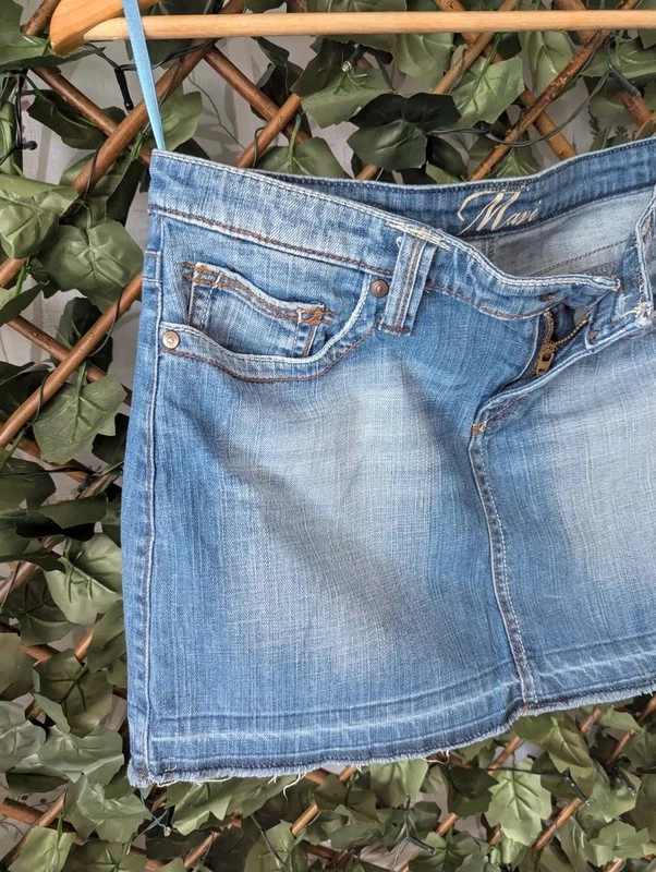Minifalda Mavi Jeans Azul Denim Talla 28 – Estilo Clásico Vintage Y2K Foto 3 de 4