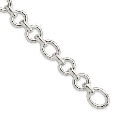 Ausgefallenes Gliederarmband Sterlingsilber poliert