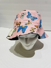Women’s Spring Butterfly Print Bucket Hat / Fishing Cap  Pink & Blue, Green…….
