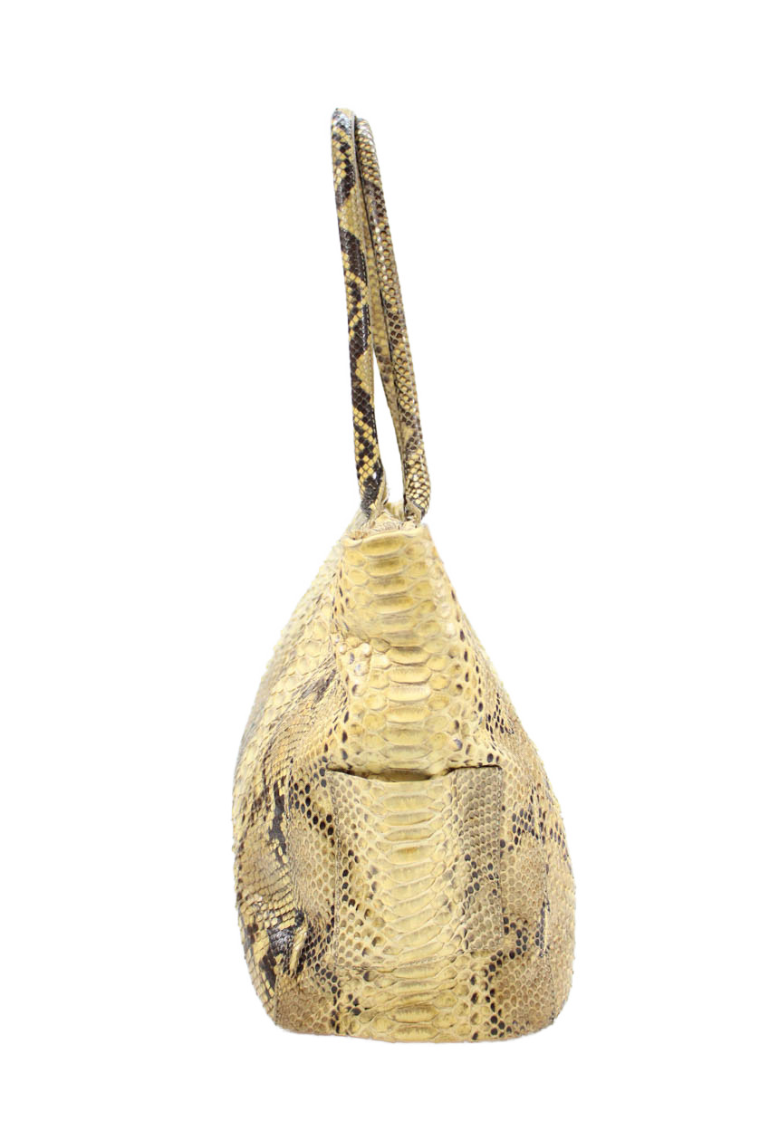 Lai Womens Double Handle Large Python Skin Tote H… - image 3
