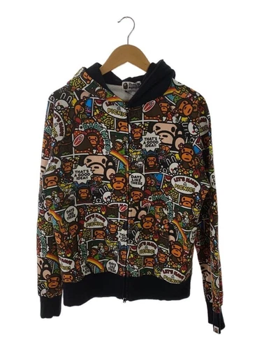 A BATHING APE (BAPE) Felpa con cappuccio zip NO WHERE L cotone multicolore fantasia intera 002ZPA801011X usata