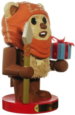 Kurt S. Adler Star Wars Nutcracker Collection, Ewok with Gift, 7.5in