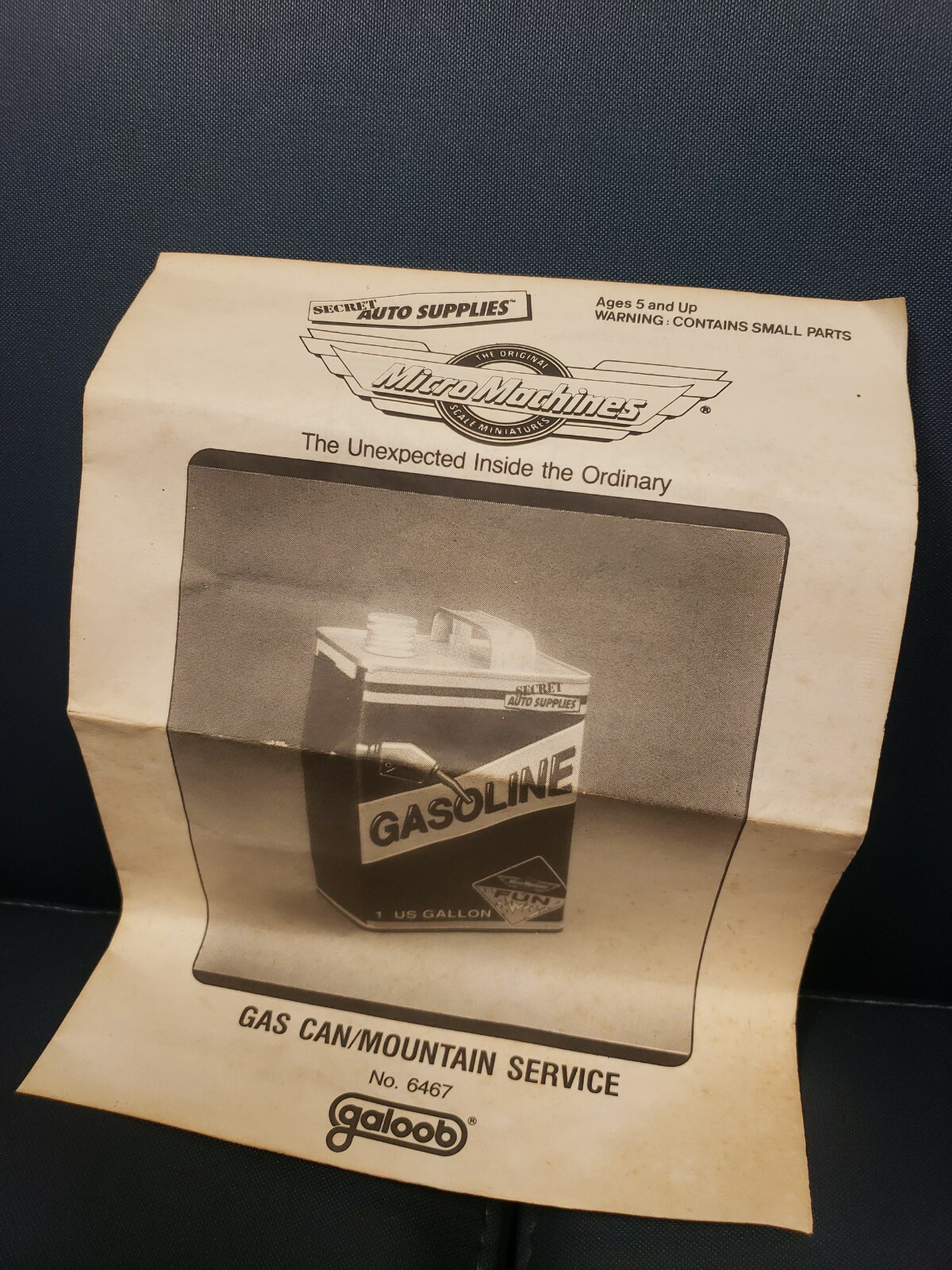 1989 Micro Machines Gas Can Mountain Service *MANUAL ONLY* eBay