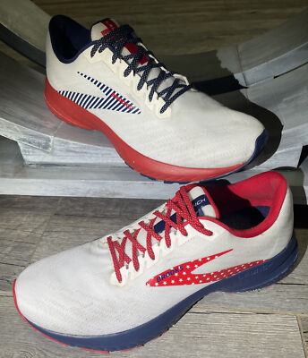 Brooks Launch 1203221B166 Red White Blue Running Run USA Men Size 12 