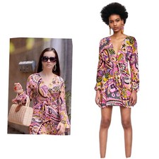 *NWT_ZARA FLORAL PRINT MINI DRESS Multicolored Size XS Ref. 0594/030/050