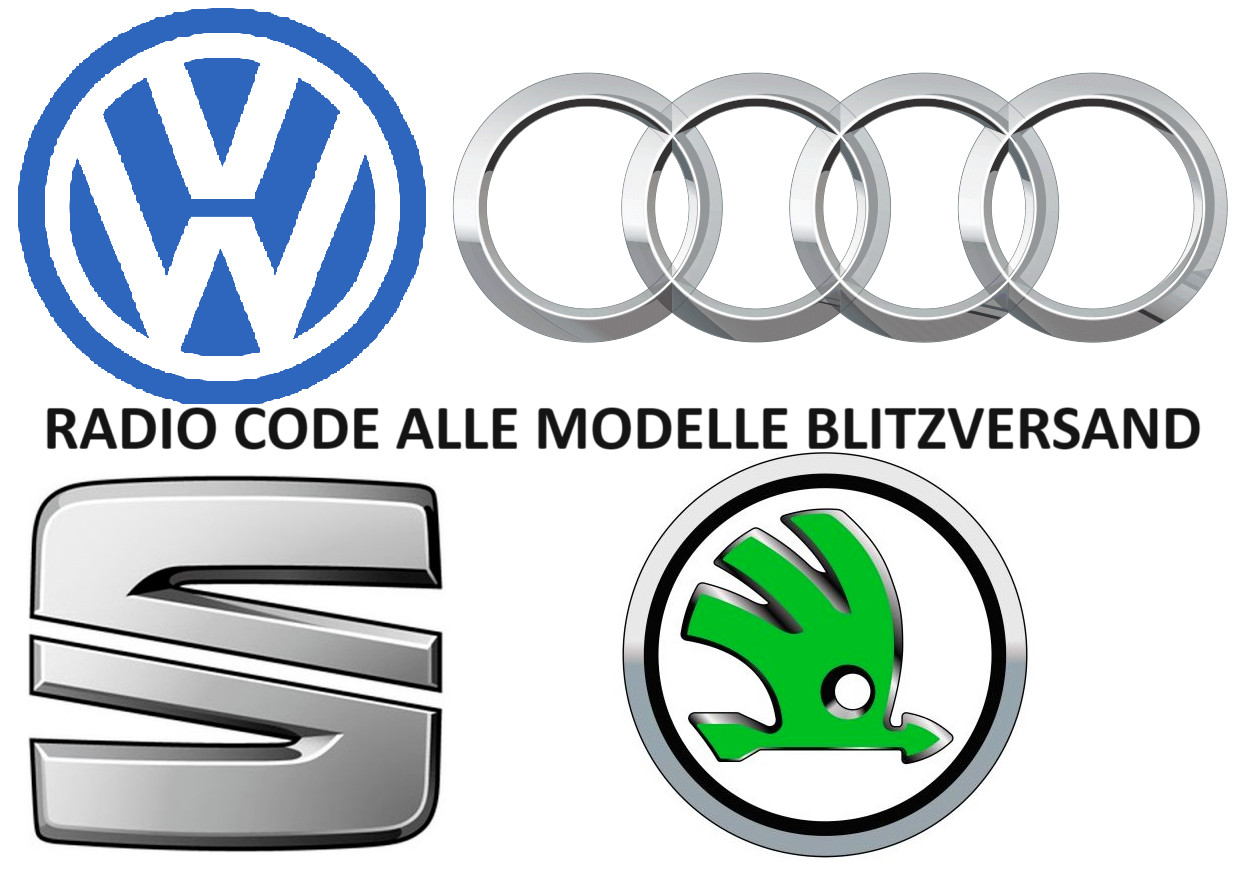 Código de radio VW AUDI ŠKODA SEAT código pin todos los modelos garantía de devolución de dinero.
