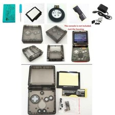 NEW GBA SP Game Boy Advance SP Replacement Housing Shell Clear Black USA 