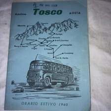 AUTOLINEE TOSCO - AOSTA- ORARIO ESTIVO 1960