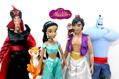 ディズニーストア　アラジン　フィギュア ゴルフ Disney Store Aladdin Deluxe Doll Gift Set Princess Jasmine Genie