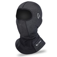 WEST BIKING Summer Cycling Headgear Ice Silk Cap Face Mask Glasses Holes Gray