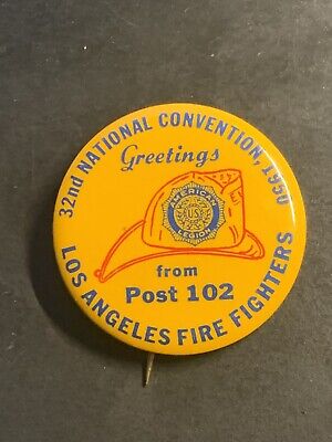 Collector Vintage Historic Fire Pins Hermosa Beach CA Patch Firefighter Rescue@@