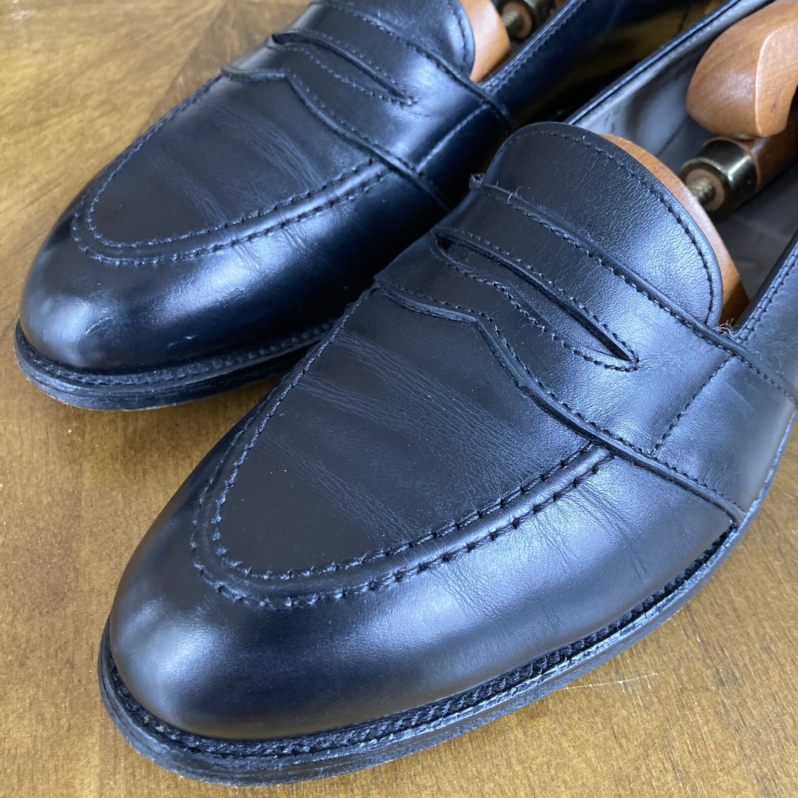 Alden 681 Full Strap Penny Loafer Dress Shoes Black L… Gem