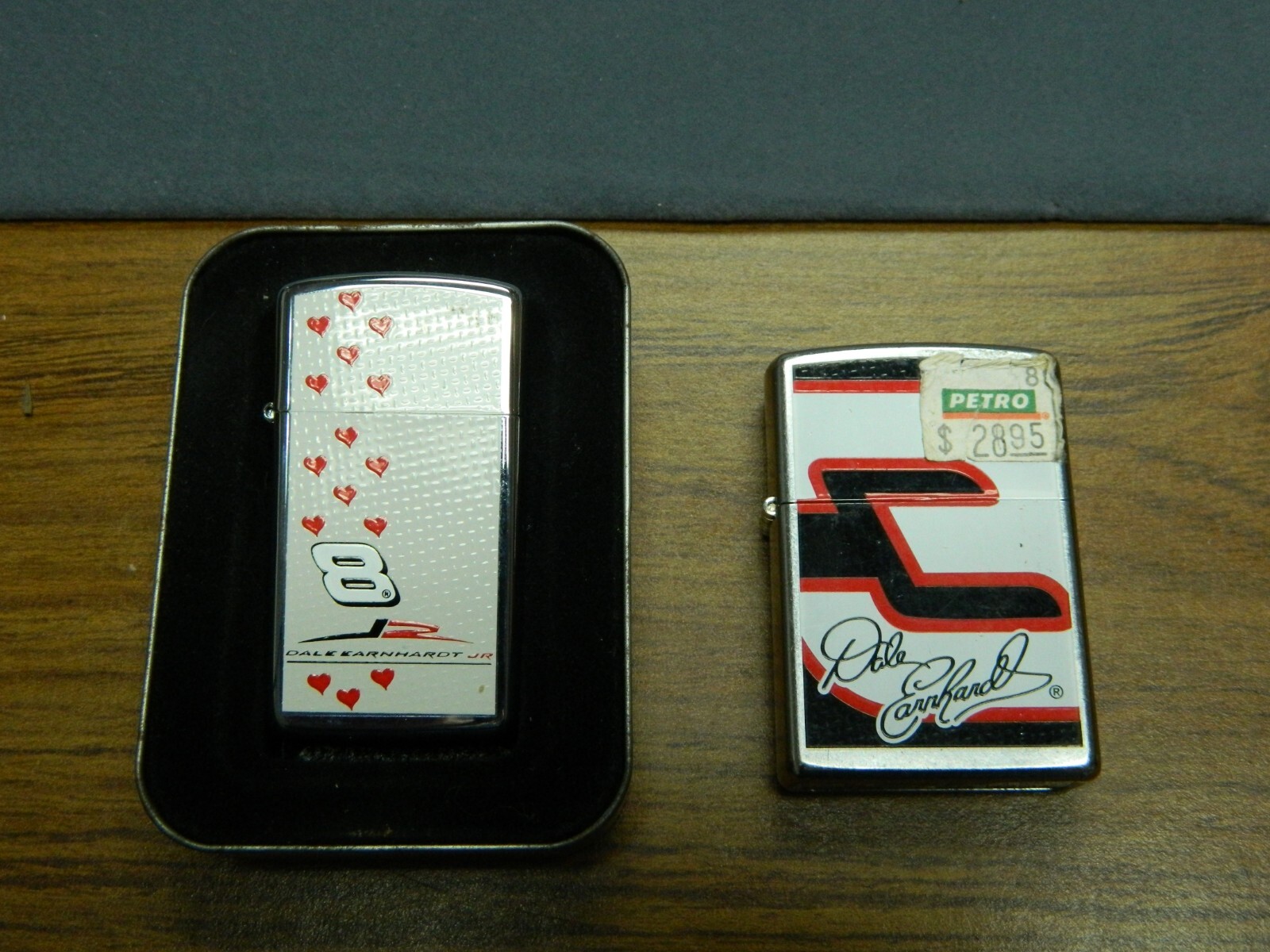 Retired 2004 Dale Earnhardt Sr 3 Zippo Lighter and JR 8 ZIPPO W