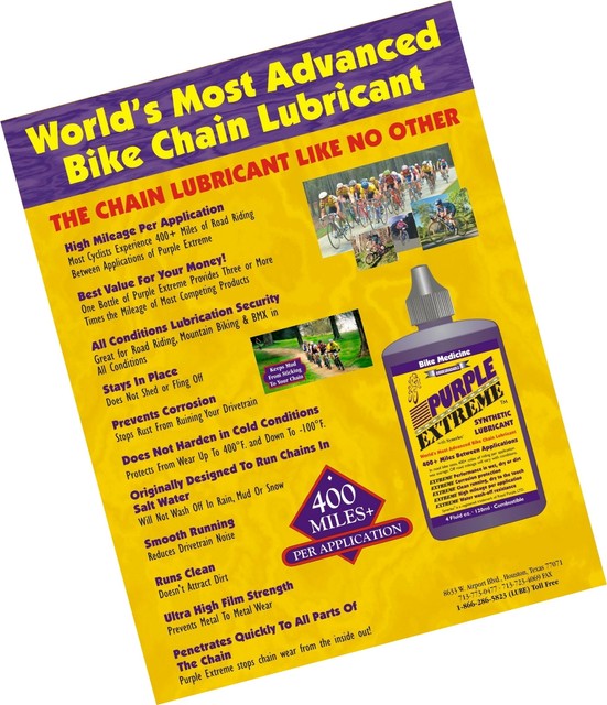 Purple Extreme Bicycle Chain Lube 4oz From Bike Medicine for sale