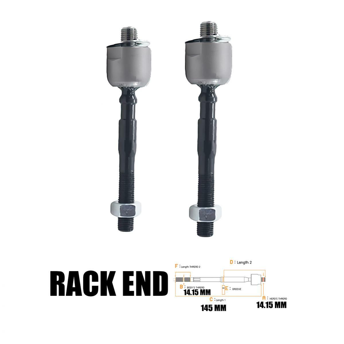 2X STEERING RACK END FOR TOYOTA COROLLA KE70 TE71 DX 1979