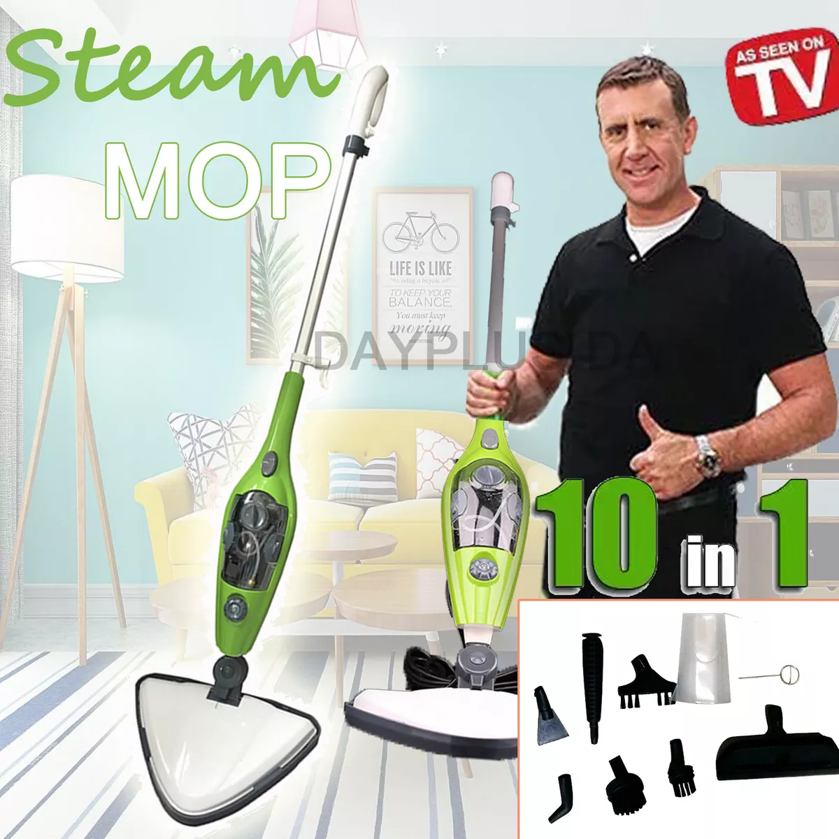 New Professional Steam Cleaner 10-in-1 Multifunction HandHeld Floor Mop  Steamer