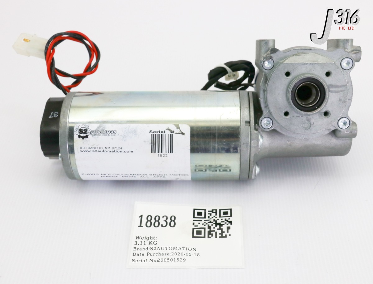 A  18838 S2AUTOMATION Z-AXIS MOTOR/GEARBOX BRUSH MOTOR 7KSTKZGBMTR03