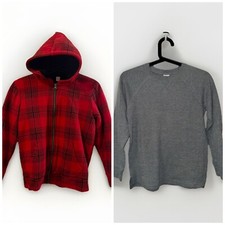 Two Sweatshirt Bundle - Hoodie And Sweater - Boys/Youth Large 10-12