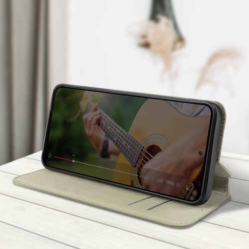 Flip Case for Xiaomi Mi A2 Lite Magnetic Card Holder and Video Support Gold - Picture 3 of 5