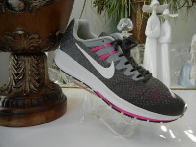 EUC WOMENS NIKE ZOOM STRUCTURE 20 WHITE WOLF GREY PINK RUNNING SHOES SIZE 9.5