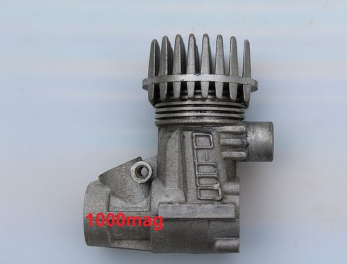 NACKTER MOTORBLOCK MIT 2 ZYLINDERKÖPFEN PICCO MICROMOTORI VINTAGE SAMMLER