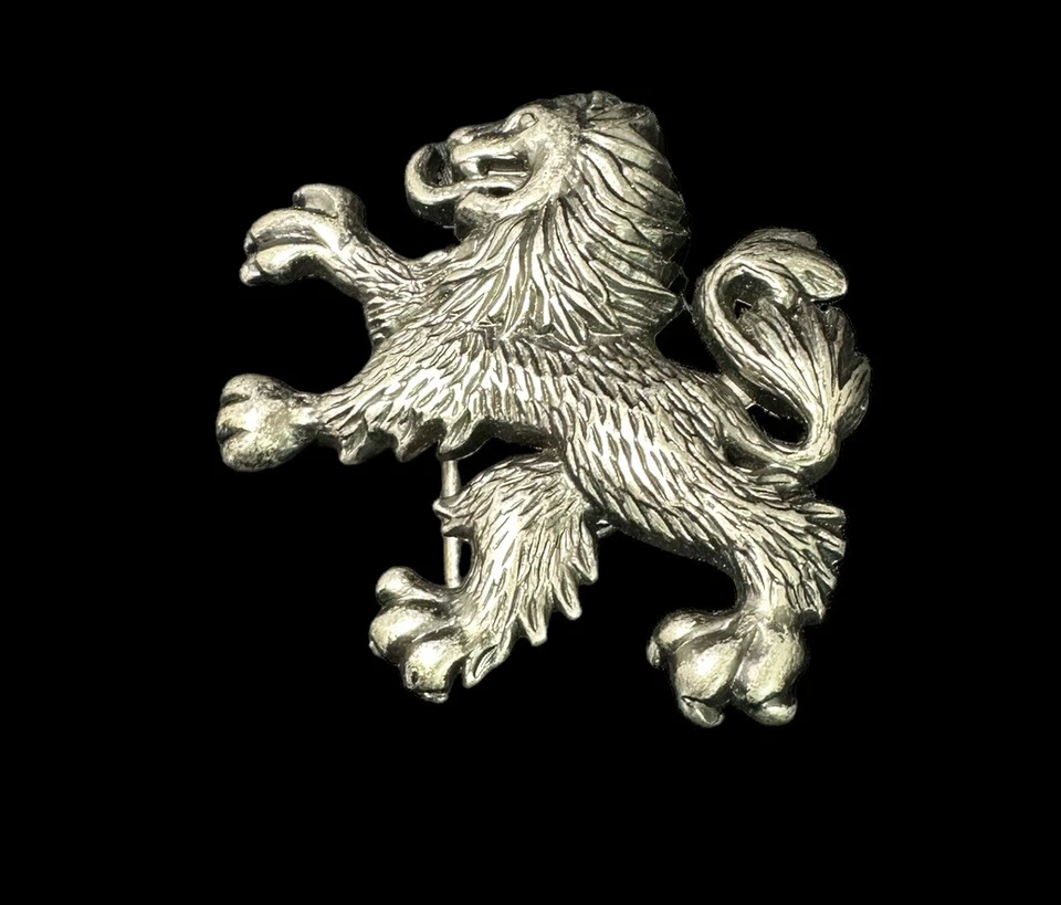 Dragon Figure Belt Buckle Silver Tone Lion Heraldic Retro Vintage - Image 4 of 4