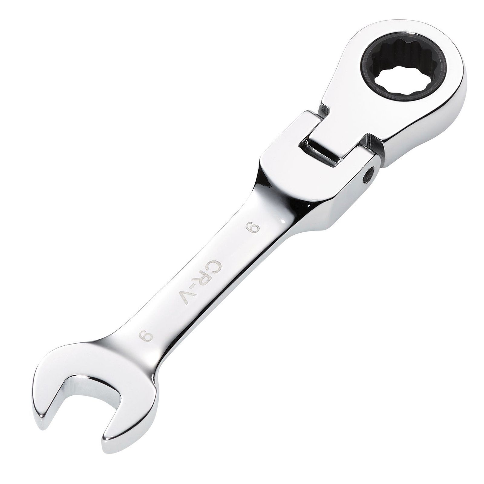 Draper Hi-Torq Stubby Flexible Head Ratchet Combination Spanner 9mm - Image 2