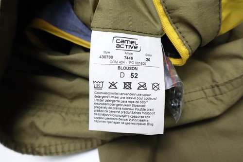 CAMEL ACTIVE Jacket Men's (EU) 52 Double Closure Half Lined Pockets Green Khaki - Picture 10 of 14