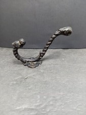     VTG Large 7 In Cast Iron Coat Hook Hat Hanger Decor