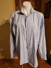 Banana Republic Men's Striped Dress Shirt Size 16-16.5