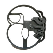 NUMBER 6 WITH WORD ON SIDE DETAILED COOKIE CUTTER MADE IN USA PR5046