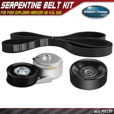 3Pcs Serpentine Belt Drive Component Kit for Ford Explorer Mercury V6 4.0L GAS