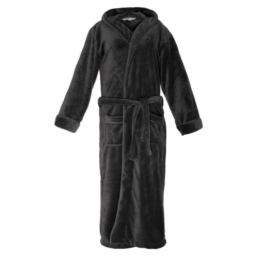 Peignoir femme homme XXL manteau de matin microfibre manteau de sauna capuche unisexe - Photo 1/12