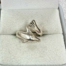 Sterling Silver Wrap Around Dolphin Ring / Size 4  042GCW 