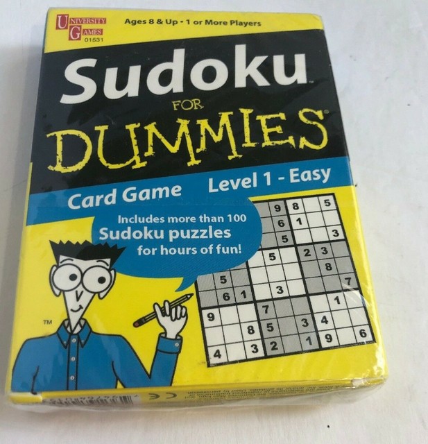 Sudoku For Dummies Card Game Level 1 Easy More Than 100 Games Hours Of 