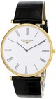 Longines La Grande Classique Yellow Gold PVD Black Leather Mens Watch L47662112