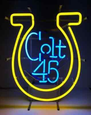 Colt 45 Beer Neon Sign 20''x16'' Light Lamp Bar Gift Garage Pub Artwork Club ZM