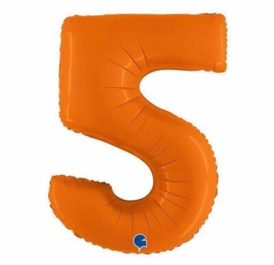 Ballon 5 ans Décoration Orange Joyeux Anniversaire Grabo Hélium Neuf