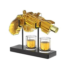Gifts for Men Dad, Kollea 9 Oz Whiskey Decanter Set with 2 Oz Glasses, Unique...