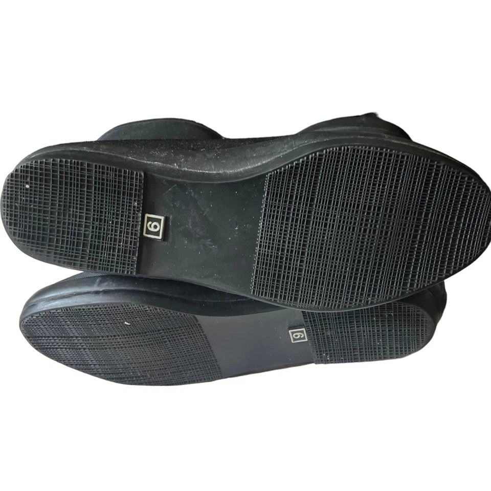 Henry Ferrera Botas de Lluvia Neopreno Negras Cordones Lazos Sobre el Tobillo Lluvia Mujeres Talla 9 Foto 3 de 4