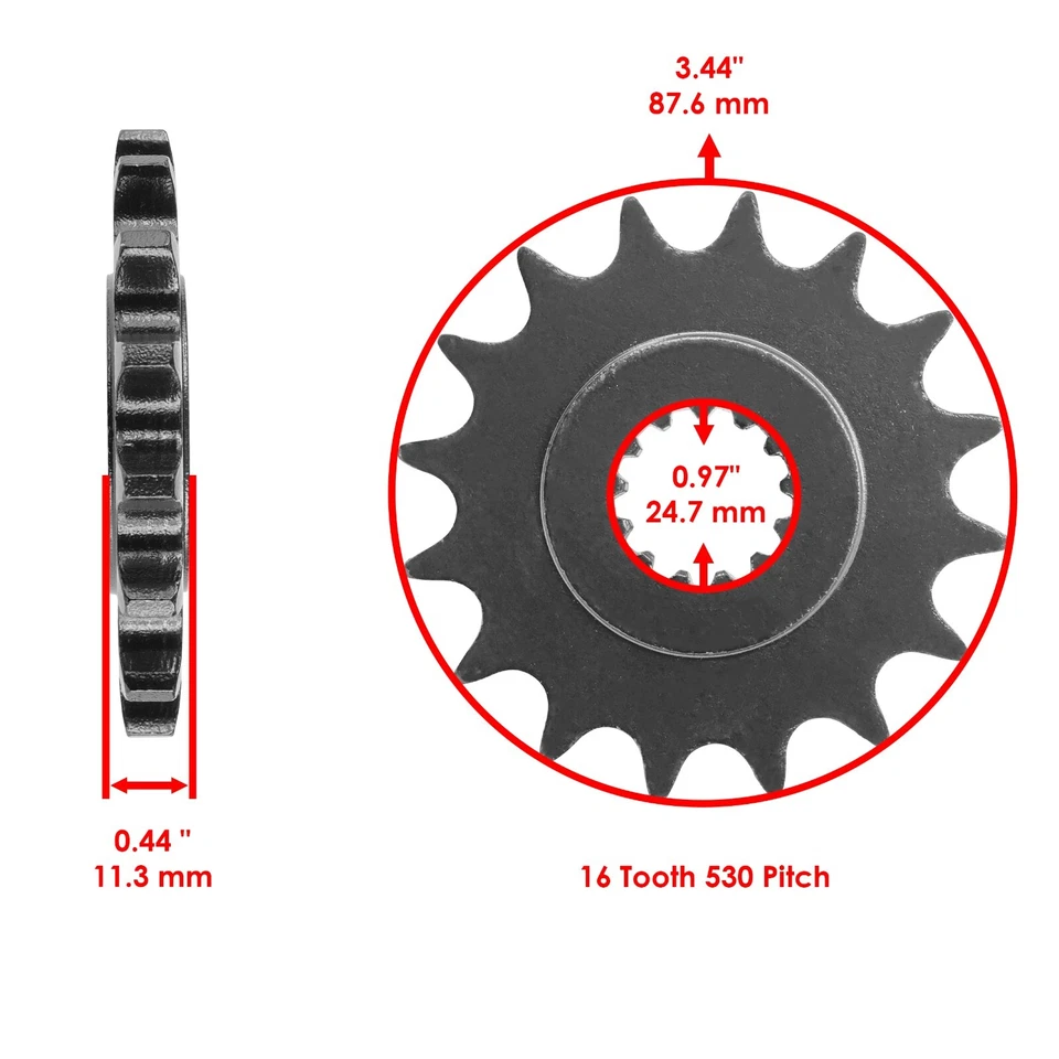 Kit de cadena de transmisión y piñón para Yamaha R6 YZF-R6 2006-2016 Foto 3 de 4
