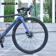 MEROCA 35/38/42mm Carbon Road Wheelset 700C Clincher Bicycle Wheels Disc Brake